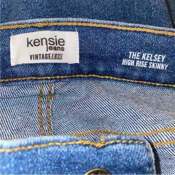 Kensie Frayed Hem High Rise Skinny Denim Jeans NWT  Size 8 - Picture 11 of 14